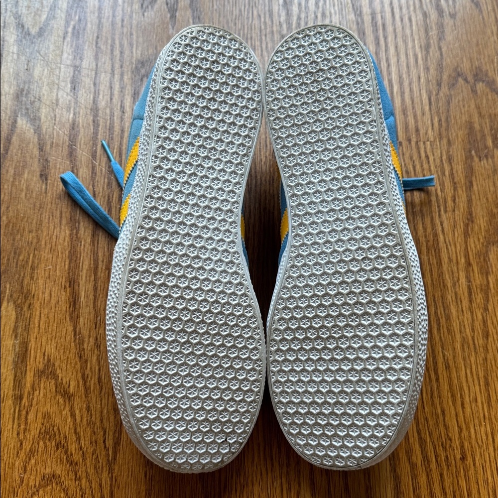 adidas Originals Gazelle Blue and Yellow Sneakers - Picture 7 of 12